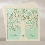 зелені весільні запрошення