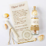 весільні запрошення в бутилці