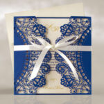 сині запрошення на весілля