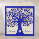 сині запрошення на весілля