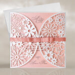 рожеві весільні запрошення