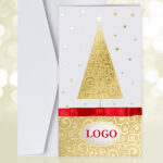 Stylish Card Deep Red