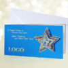 Christmas Star Metallic Blue & Gold