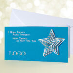 Christmas Star Sky Blue & Silver