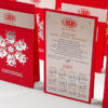 Листівка-календар Snowflake Red & Gold - Зображення 4