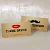 Moustache & Lips - Kraft Place Card