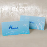 Blue Ticket place card