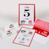 Moustache & Lips - Red Place Card - Зображення 2