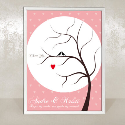 Дерево побажань Love Birds Pink