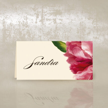 Place Card Pink Peony