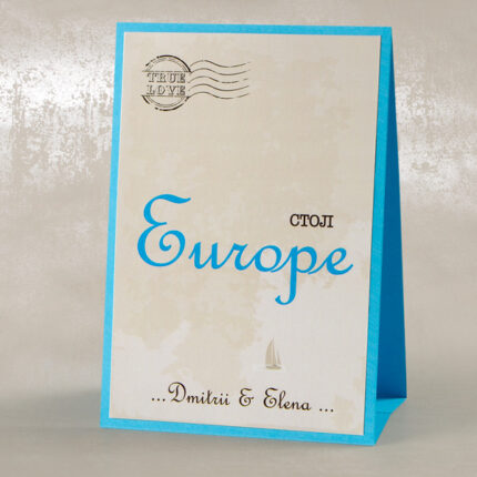 Airticket Number Blue