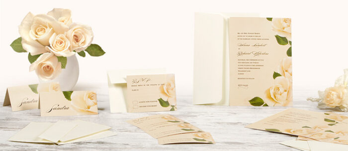 Place Card Cream Rose - Зображення 2