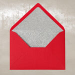 Конверт червоний з сріблом 188х134